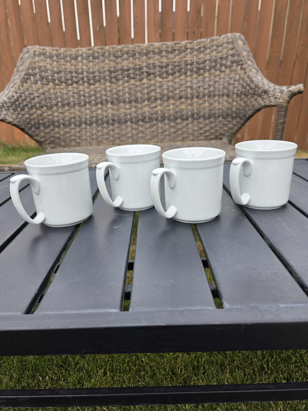 Williams Sonoma White Ceramic Mugs - Set of 4